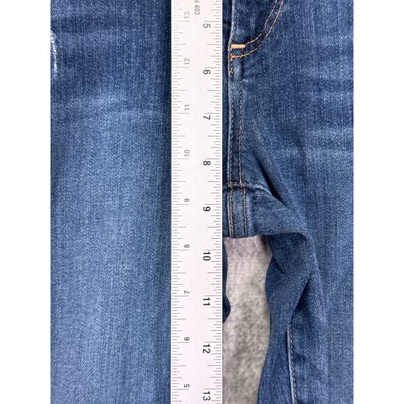 Alice Olivia Jeans 27 Womens Beautiful Low Rise Bell Flare Ripped Denim Raw Hem - Picture 4 of 8